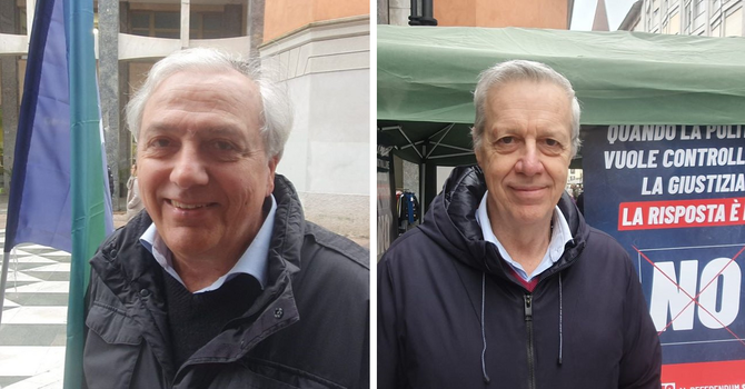 Da sinistra, Franco Binaghi (Azione) e Luigi Genoni (Movimento 5 Stelle) Da sinistra, Franco Binaghi (Azione) e Luigi Genoni (Movimento 5 Stelle)