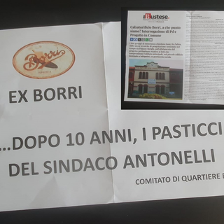 Ex Borri, la protesta nella cassetta delle lettere