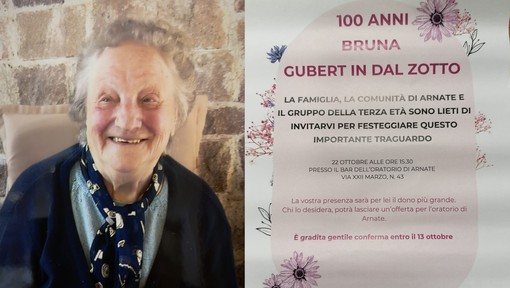 Arnate festeggia i 100 anni di Bruna Gubert