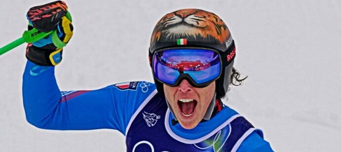 Brignone regina di Cortina: oro nel SuperG sull’Olimpia delle Tofane