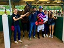 Alessandro Bonfatti, Tilly The Filly e l’allenatrice Federica Tomasini subito dopo il successo di mercoledì scorso (credit Brusa.Media)