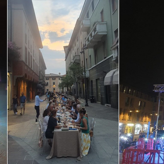 In 150 alla Cena di San Giovanni. E la scritta BA Estate illumina piazza Garibaldi