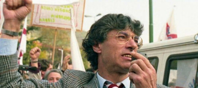 La foto di Umberto Bossi postata da Matteo Bianchi