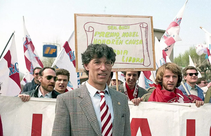 Bossi a Pontida (foto Wikipedia)