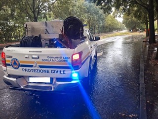 La Protezione civile di Gorla Maggiore in via XI Settembre La Protezione civile di Gorla Maggiore in via XI Settembre