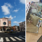 La chiesa di Borsano e la porta dell’edicola divelta dopo il secondo assalto dei ladri