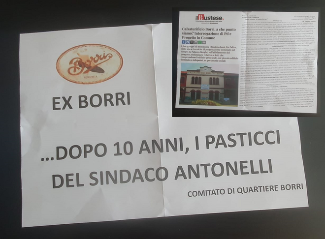 Ex Borri, la protesta nella cassetta delle lettere