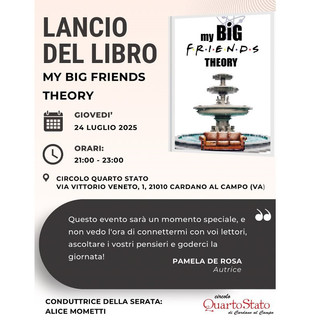 Da Friends a Big Bang Theory: l’amicizia in Tv diventa un libro. A Cardano arriva Pamela De Rosa