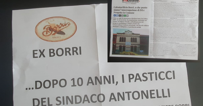 Ex Borri, la protesta nella cassetta delle lettere