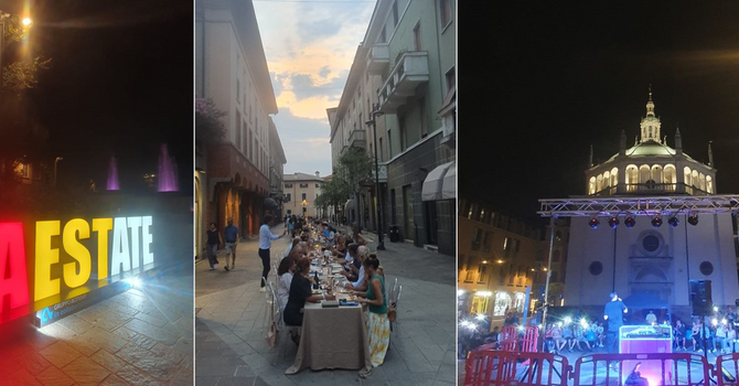 In 150 alla Cena di San Giovanni. E la scritta BA Estate illumina piazza Garibaldi