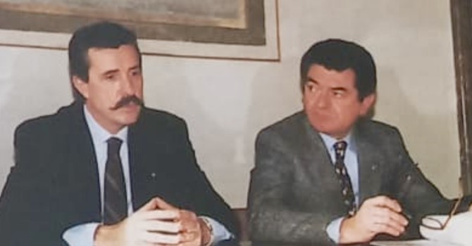 Renato Borroni e Roberto Toia in una foto dall'archivio dell'Informazione