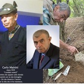 La splendida foto da alpino condivisa da Mismirigo e Carlo fiero del suo sasso con le iniziali