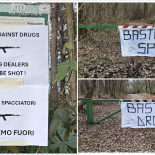I cartelli comparsi nei boschi dello spaccio a Morazzone