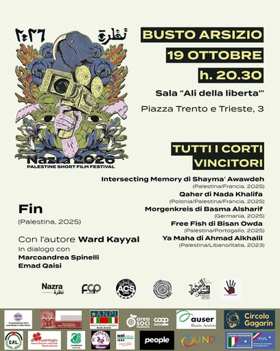 Busto Arsizio sede del Nazra Palestine short film festival Busto Arsizio sede del Nazra Palestine short film festival
