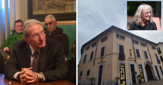 Bruno Ceccuzzi, la sua gioielleria e, nel riquadro, Francesca Boragno Bruno Ceccuzzi, la sua gioielleria e, nel riquadro, Francesca Boragno