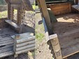 Scivolo e casetta prima e dopo l'intervento di ripristino