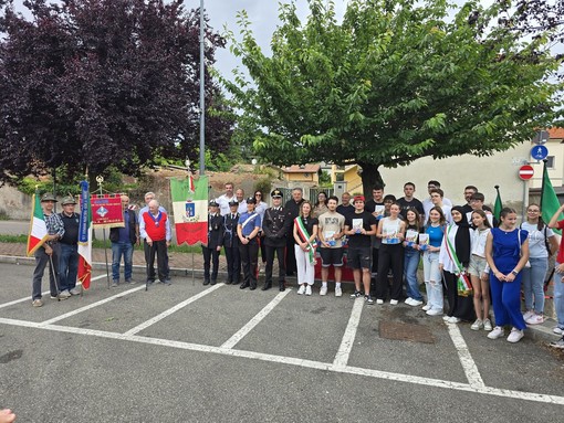 La bella cerimonia con i ragazzi oggi a Gorla Minore