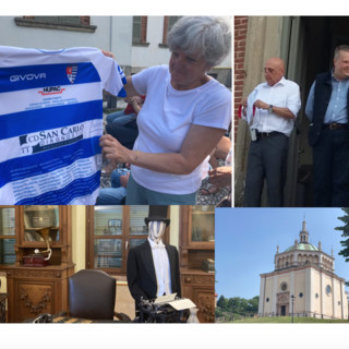 Momenti speciali: la moglie di Bonfanti con la maglia dei playoff 2021, Mimmo Donati e Marco Grecchi, la cerimonia e il santuario di Santa Maria