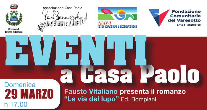 “La via del lupo” apre la nuova stagione degli eventi di Casa Paolo