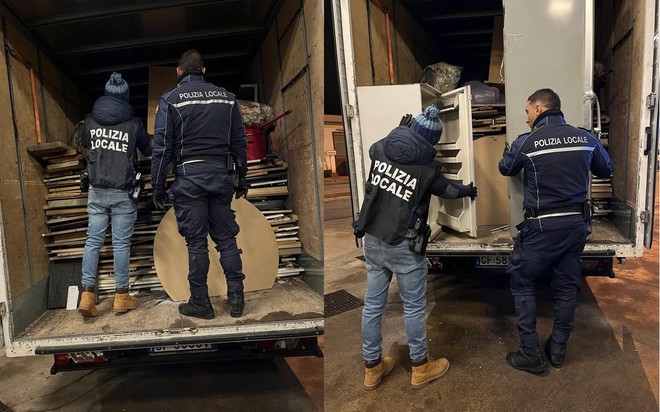 Rifiuti pericolosi, veicolo rubato e porto abusivo: due interventi della Polizia locale grazie alle telecamere