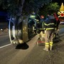Il ribaltamento della scorsa notte a Cittiglio