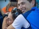 Federica Cesarini e l'abbraccio al suo Luca Chiumento d'argento sul 4 di coppia (foto postata dalla campionessa varesina sul suo profilo Instagram)