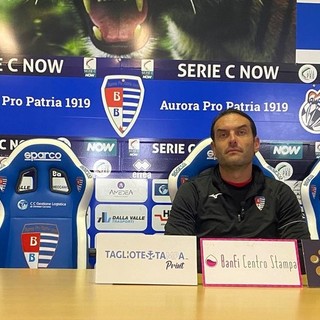 Vicenza-Pro Patria, mister Colombo alla vigilia: «Campo difficile, bisognerà stare nella partita per 90 minuti»
