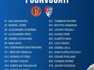 I convocati (grafica Ufficio Stampa Aurora Pro Patria)