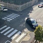 L'auto colpita da quella uscita contromano