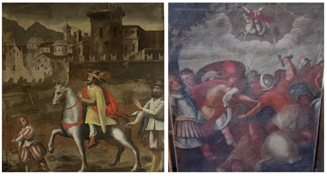 I due dipinti ritrovati dai carabinieri I due dipinti ritrovati dai carabinieri