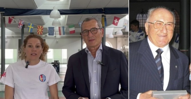 Marta Cammilletti e Marino Vago. A lato, Cesare Vago