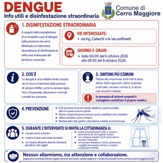 Sospetto caso di Dengue: disinfestazione a Legnano, San Vittore Olona e Cerro Maggiore