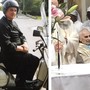 In Vespa (foto da Il Dialogo) e in occasione dei 90 anni (foto da Oratorio Prospiano per i suoi 90 anni)