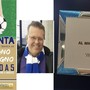 La locandina, Marco Grecchi e la targa in suo nome