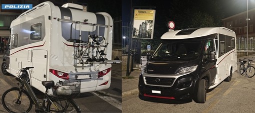 Ruba un camper da 75mila euro e tenta la fuga in bici: arrestato un pregiudicato
