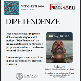 Dipetendenze: le storie della rinascita arrivano da Librando con Filosofarti