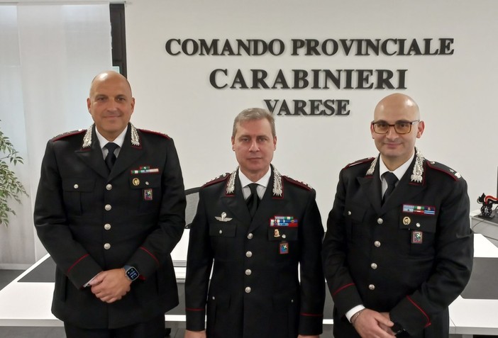 Da sinistra: il capitano Galesi, il colonnello Gagliardo e il maggiore Convertino