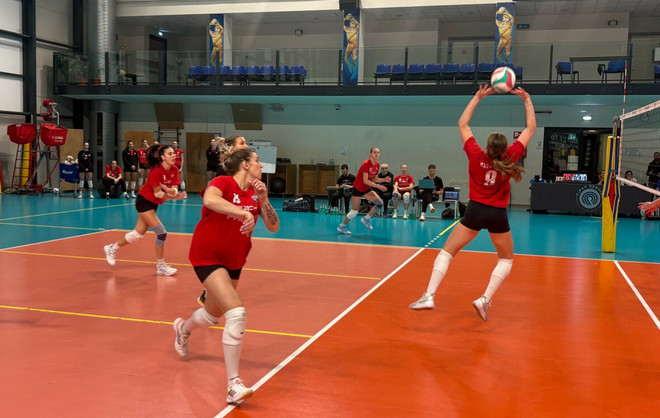 Una foto del test di allenamento tra Club Italia e Futura a Milano