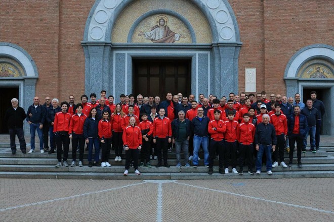 Il gruppo in partenza stamattina