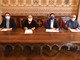 La firma del protocollo nella sala stemmi di Palazzo Malinverni
