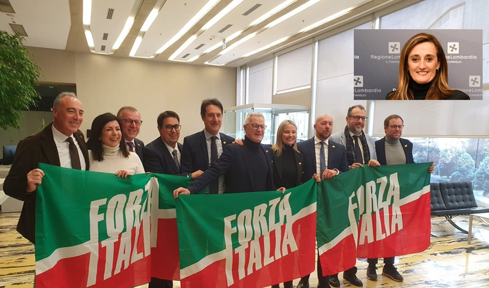 Il gruppo di Forza Italia, cui si è aggiunta Marisa Cesana (nel riquadro)