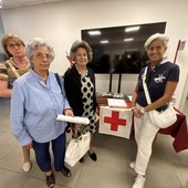 La Famiglia Bustocca all'inaugurazione dell'archivio Cri con la moglie di Angelo Castiglioni