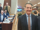Licata, in primo piano, con i colleghi di Forza Italia. Nella foto accanto, da sinistra, Vizzardi e Ferrazzi Licata, in primo piano, con i colleghi di Forza Italia. Nella foto accanto, da sinistra, Vizzardi e Ferrazzi