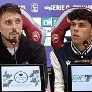 Leandro Greco e Giorgio Citterio in conferenza stampa dopo Cittadella-Pro Patria 0-0