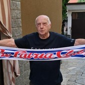 Giannino Gallazzi. Sotto, la festa nel giorno della promozione Giannino Gallazzi. Sotto, la festa nel giorno della promozione