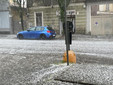 Grandine anche a Busto, in corso Italia