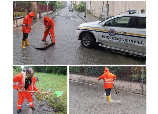 Via Roma sott'acqua e tombini in Valle da liberare: la giornata della Protezione civile di Gorla Maggiore
