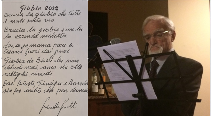 Ginetto Grilli e la poesia da lui scritta per il falò 2022