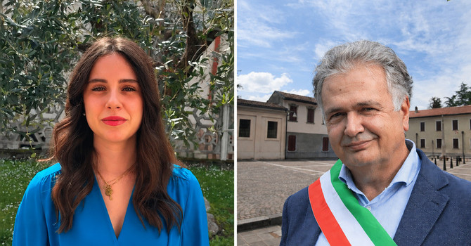 Il sindaco Lucio Ghioldi e l’assessore Giada Martucci di Solbiate Olona