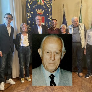 La conferenza stampa di presentazione del premio Giancarlo Castiglioni - nella foto piccola - a Carmen Galli